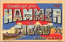 1940s HAMMER FIELD Fresno California Large Letter Postcard AFB WWII Military picture