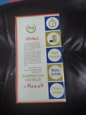 Vtg 1960s Sheraton-Hawaii Restaurant Room Service Menu New Orleans picture
