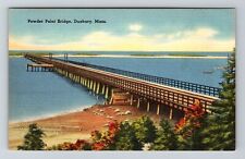 Duxbury MA-Massachusetts, Powder Point Bridge Vintage Souvenir Postcard picture