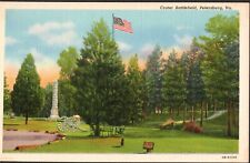 Postcard Crater Battlefield Petersburg Virginia VA c1940 picture