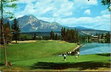 Vtg Alberta Canada 16th Green Jasper Park Lodge Golf Course Postcard picture
