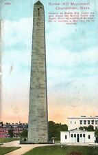 Postcard MA Boston Charlestown Bunker Hill Monument Posted 1909 Vintage PC H9393 picture
