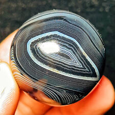 TOP 71G Natural Polished Silk Banded Agate Sphere Ball Crystal Madagascar L327 picture