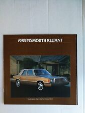 Vintage 1983 Plymouth Reliant Full Color Original Brochure 323 picture