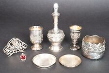 Judaica Vintage Sterling Silver Tableware Collection Group Lot of 8, 632 Grams picture
