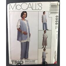 McCall's Sewing Pattern 6966 Misses Maternity Jumper Top Pants Vest Sizes 6 -10  picture