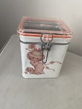 Vintage Pink Little Girl Storage Container picture