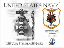 USS VON STEUBEN SSN-632 SUBMARINE   -  Postcard picture