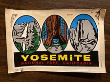 Vintage 1960’s Travel Decal - YOSEMITE NATIONAL PARK - Water Transfer Sticker picture