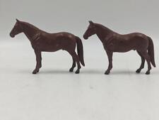 Vintage ERTL Brown Horses (2) Farm Country Collectible Animals 3.5” picture