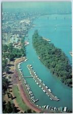 Postcard - Aerial of Yacht Basin and Louisville, Kentucky picture