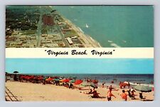 Virginia Beach VA-Virginia, Aerial Of Beach Area Antique Vintage c1974 Postcard picture