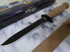 Bundeswehr German Military Combat Dagger Knife Fixed Blade Locking Sheath Tan picture
