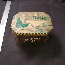Vintage Heaton's Swiss Cream Caramels Tin Flapper Girl London England Empty  picture