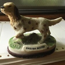Vintage Jasco English Setter Figurine on a Lint Brush 1980s ~ 3 ½