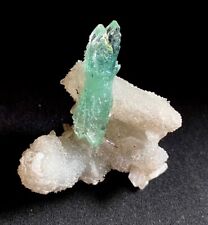 Apophyllite pointed green crystal on Stilbite # 80 picture