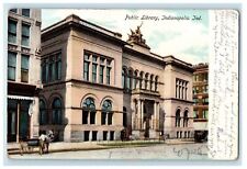 1908 Public Library, Indianapolis, Indiana IN Posted Antique Postcard picture