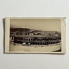 Antique CDV Photograph Verona Italy Arena Roman Amphitheater Cityscape picture
