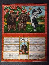 French  kitchen towel calendar  cotton  unused original owner 1970 picture