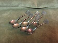 Vintage Towle's Log Cabin Syrup Silver Plate Small Spoon Lot of 6 Pieces picture