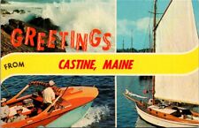 Greetings From Castine Maine Chrome Vintage Postcard picture