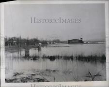 1941 Press Photo Wilkes-Barre Airport, Pennsylvania Susquehanna River Flooding picture