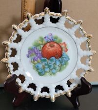 Vintage Decorative Small Plate With Fruit Design NAPCO HANDPAINTED picture