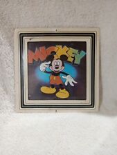 Vintage MICKEY MOUSE CARNIVAL PRIZEin Cardboard Frame with Glass Front. picture