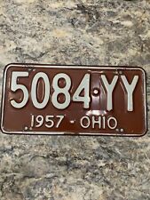 Vintage 1957 Ohio License Plate OH 5084 YY picture