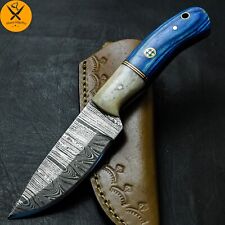 Fix Blade 8'' Handmade Damascus Steel Hunting Knife with Color wood Handle 252 picture