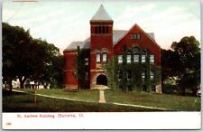 Marietta OH Ohio St. Andrew Building DB Postcard 1907 picture
