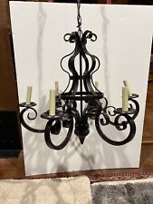 black wrought iron chandelier picture