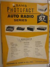 SF OCTOBER 1969 Sams Photofact   AUTO RADIO Series AR-67 BIS picture