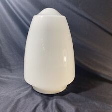 Vintage White Glass Art Deco School House Shade Globe for Ceiling Light picture