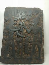 RARE ANTIQUE ANCIENT EGYPTIAN Stela God Osiris Lord God Anubis Protect 1530 Bc picture