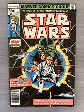 STAR WARS #1 JULY 1977 MARVEL COMICS 30 CENT NEWSSTAND REPRINT VARIANT picture