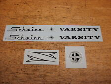 Complete Schwinn Approved Black Varsity Lightweight  Bicycle Decal Set picture