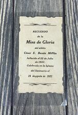 Vintage Recuerdo de la Misa De Gloria Del Ninito 1922 S Familia picture