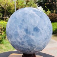 8LB Natural Beautiful Blue crystal sphere Quartz Crystal Sphere Healing 1174 picture
