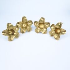 Vintage / Lillian Vernon / Brass Flower Candle Holders (set of 4) picture