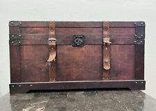 Wooden Large Mocha Brown Treasure Chest Large picture