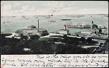 NEW YORK HARBOR, NY. C.1904 PC.(A14)~VIEW OF SHIPS AND BUILDINGS IN HARBOR picture