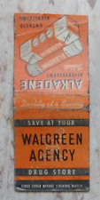 Vintage Matchbook Cover Walgreen Agency Drug Store Quality At A Saving picture