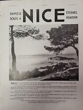 Nice, France 1930 L'illustration Magazine Print Advertising FRENCH Tourism Beach picture