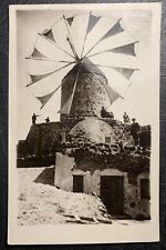 Antique Windmill Picture Postcard Real Photograph Black and White- Unused Greece picture