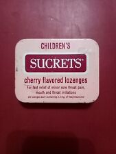 Childrens Sucrets Cherry Flavored Lozenges Empty Vintage Tin  picture