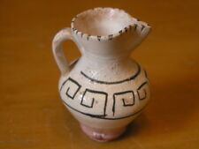 Vintage Miniature Kreta Crete Minoan Greek Pottery Pitcher Classic Slip Painted picture