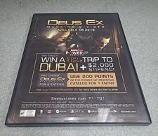 Deus Ex Mankind Divided Sweepstakes Print Ad Framed 8.5x11 Wall Art Decor  picture