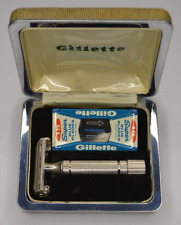 Vintage Gillette President TTO Y-3 (1953) Safety Razor With Case And Dispenser picture