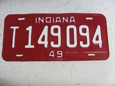1949 INDIANA TRUCK LICENSE PLATE  SEE MY OTHER PLATES T149094 picture